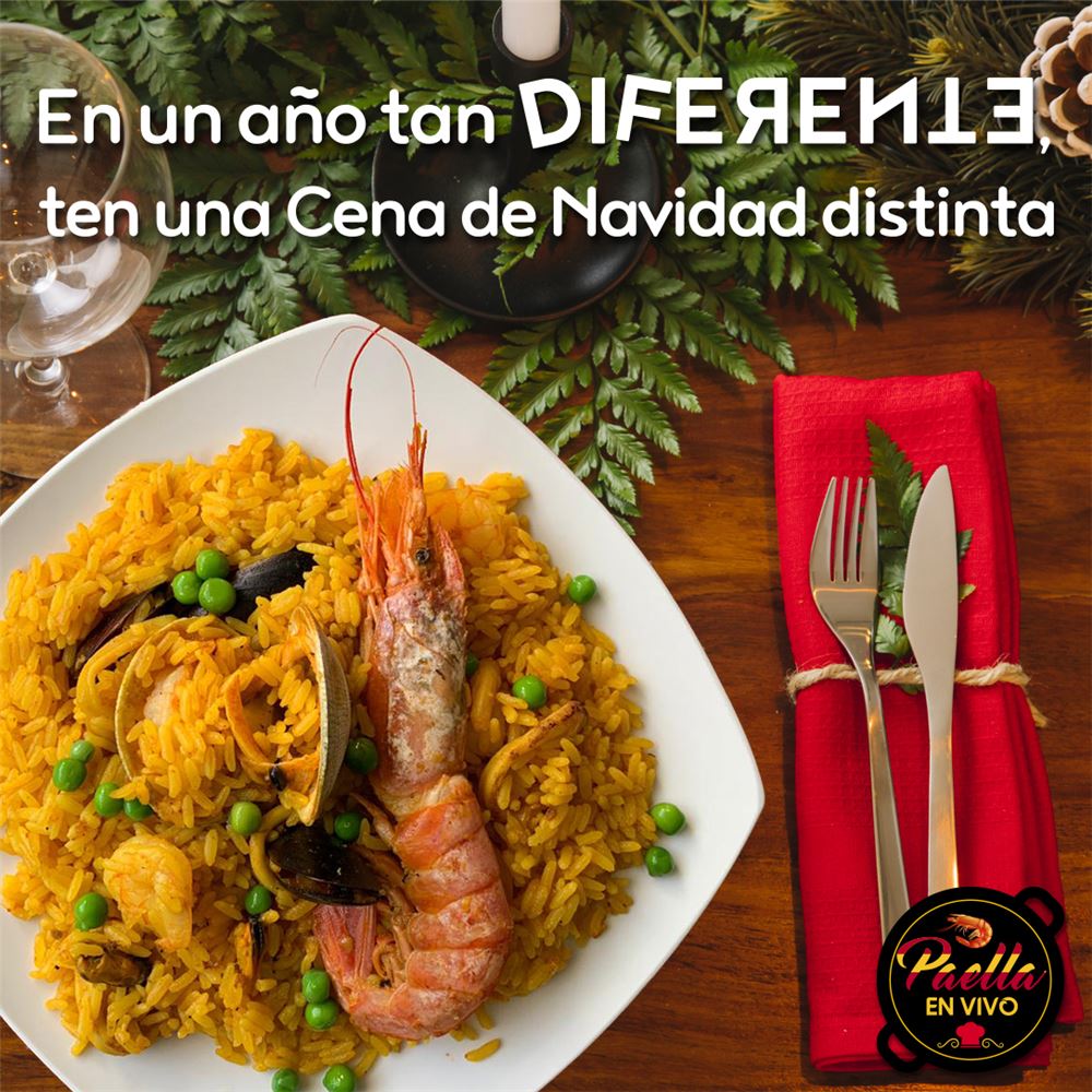 Paella En Vivo: Cena de Navidad