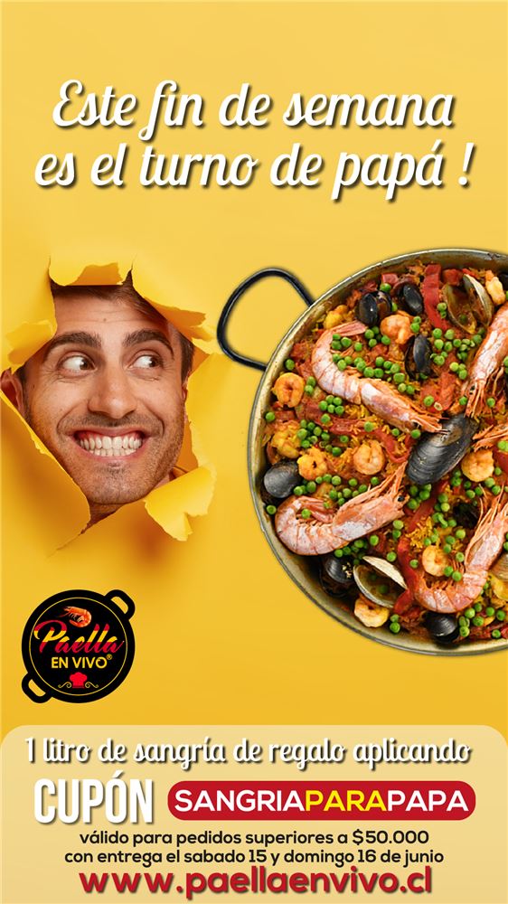 Paella En Vivo: Cupón Día del Padre