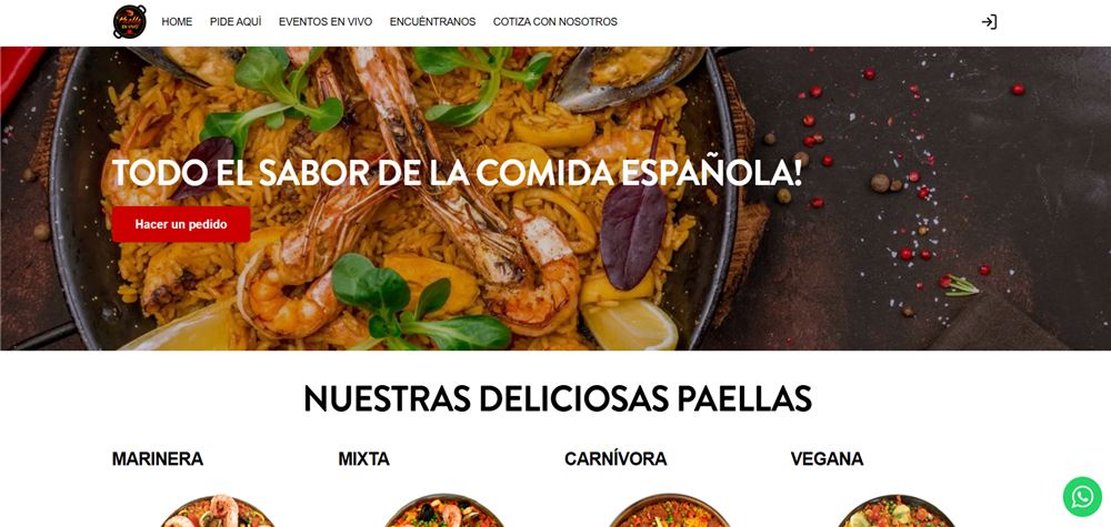 Sitio web Paella En Vivo