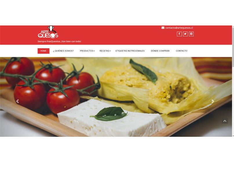 Sitio web Artequesos