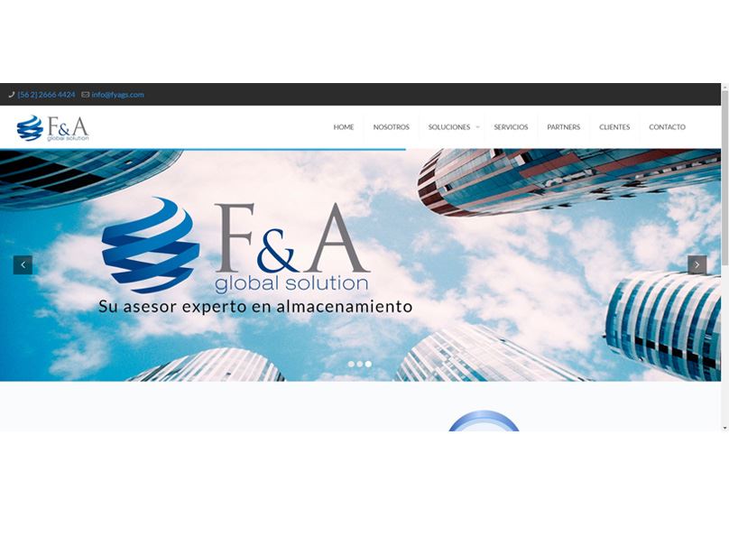 Sitio web F&A Global Solution